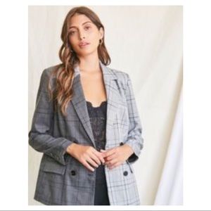 Colorblock Plaid Blazer - NWT